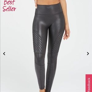 SPANX Faux Leather Moto Leggings